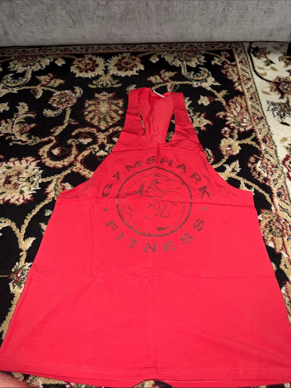 Gymshark Red Muscle Tank with Front Logo